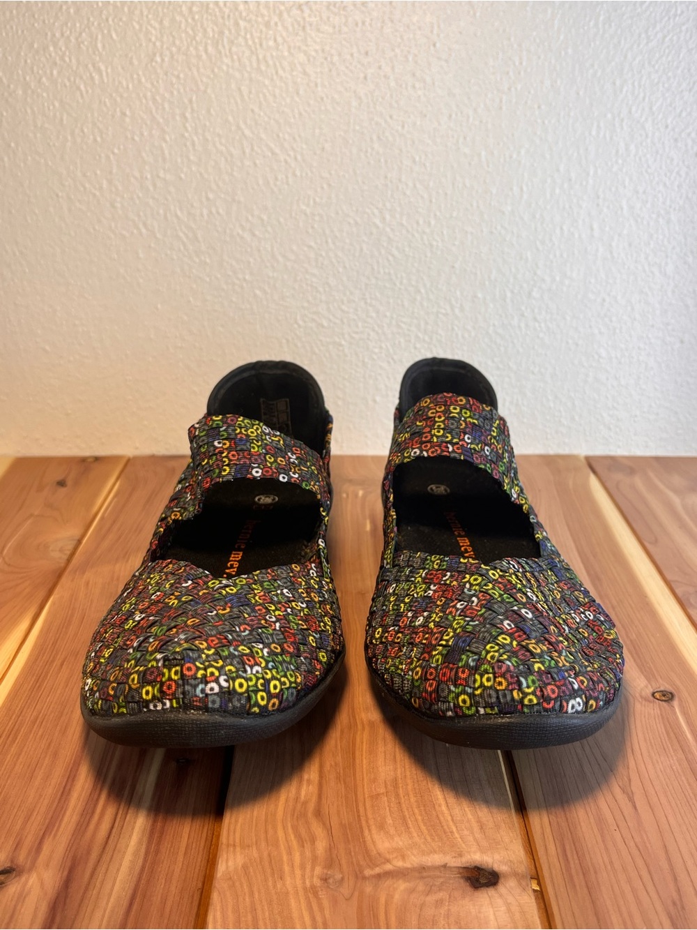 bernie mev. Multicolor Wedge Woven Slingback Comfort Sandals